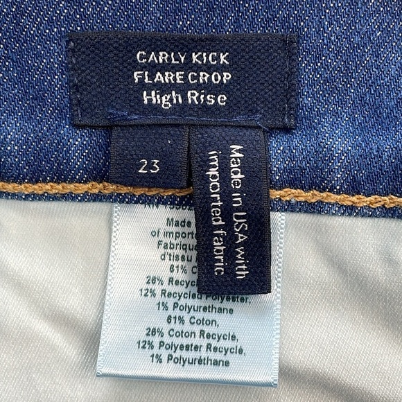 New Veronica Beard Carly Kick Flare Crop High Rise Jeans Cornflower Blue Sz 23 - Picture 6 of 11
